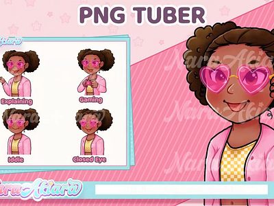 Curly Hair Young Girl PNGTuber Live Streams animeart creativedesigns customexpressions digitaldesign pngtuber uniquevtuber vibrantdesign vtuberassets vtubercommunity vtubercustomization