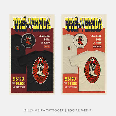 Billy Tattooer | Social Media branding graphic design instagram logo retro tattoo vintage visual identity