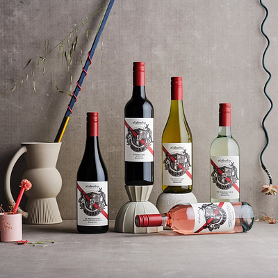 Organic range of wines for d'Arenberg Wines illustration nate williams