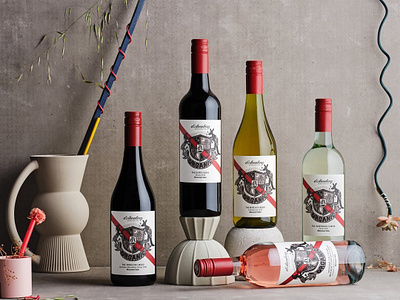 Organic range of wines for d'Arenberg Wines illustration nate williams