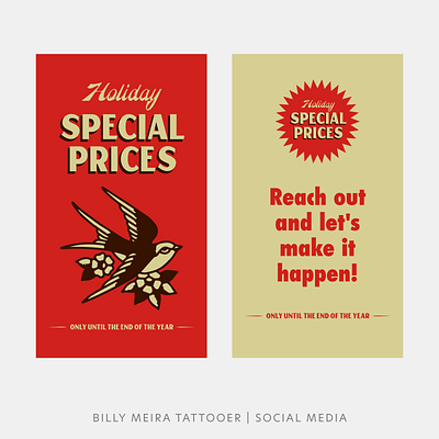 Billy Tattooer | Social Media branding graphic design instagram logo retro tattoo vintage visual identity