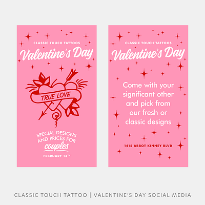 Classic Touch Tattoo | Social Media branding graphic design instagram logo love retro tattoo valentine valentines day vintage visual identity