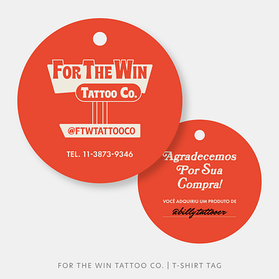 For The Win Tattoo Co. | Tag branding clothing graphic design hangtag logo neon retro sign stationary stationery t shirt tshirt vintage visual identity