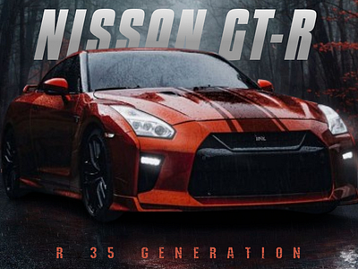 Nissan GT-R 35, Japanese Generation Poster graphic design