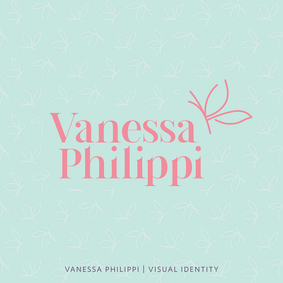 Vanessa Philippi | Branding branding butterfly doctor feminine graphic design logo pink stationary stationery turquoise visual identity