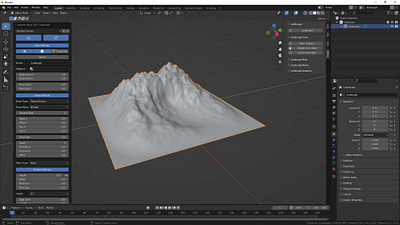 How to make Landscape and Mountains with Blender free addon 3d 3d modeling addon b3d blender blenderian cgian tutorial
