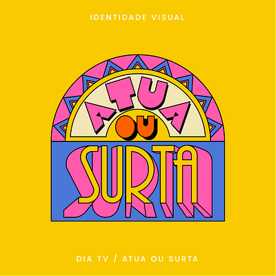 DiaTV - Atua ou Surta | Branding art deco branding broadcasting graphic design logo retro streaming tv vintage visual identity youtube
