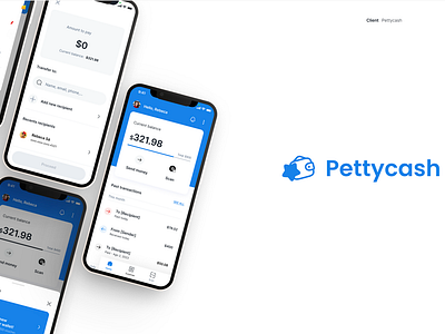 PettyCash - Presentation app branding fintech mobile ui ux
