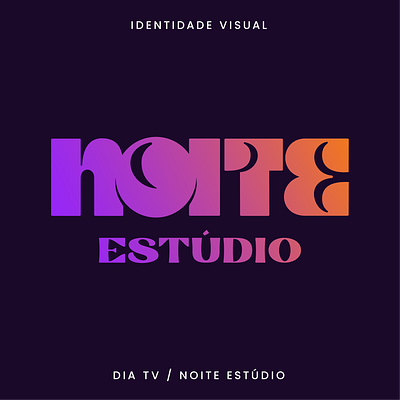 DiaTV - Noite Estúdio | Branding branding broadcasting graphic design key visual kv logo moon neon night streaming tv visual identity youtube