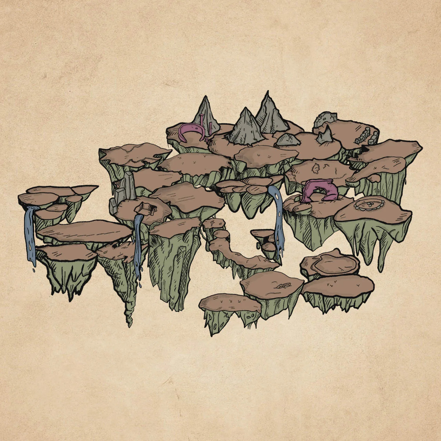 Custom Colorable Floating Islands (Oldschool Isometric) by Yaren on ...