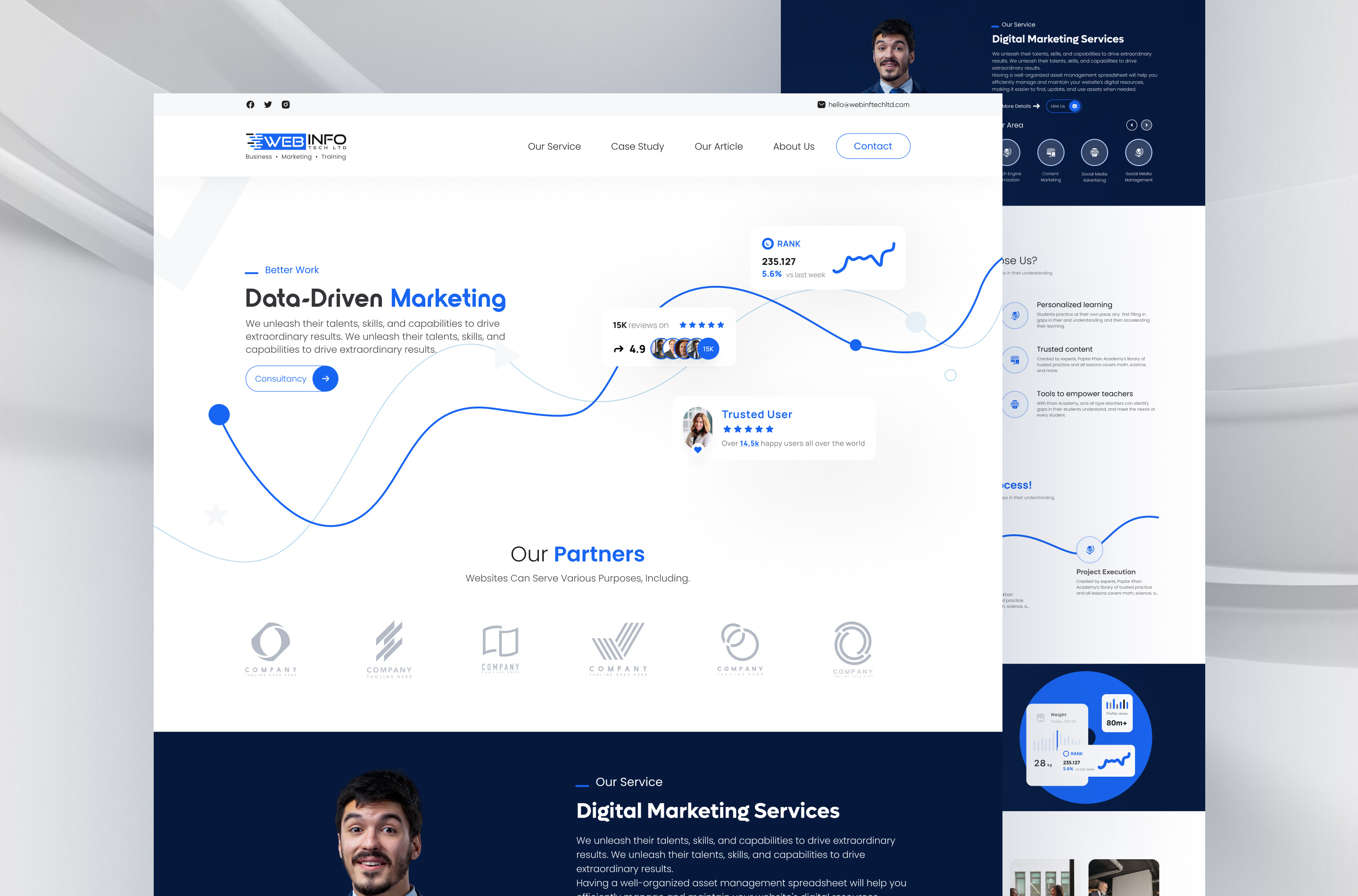 Example of Pro Website Landing Page UI/UX Design