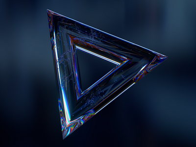 Triangle reflection animation 3d 3dart animate animation blue c4d cinema4d design designstudent glass light motion motion graphics motiondesign redshift redshiftrender reflection scratches technology triangle