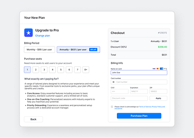 Payment checkout billing branding checkout clean creative dashboard data design easy finance fintech navigation payment payment page simple ui ux website