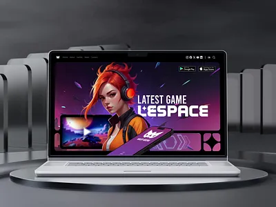 Mobile Game Studio Web Landing Page animation design figma game illustration mobile game motion graphics ui ux web development webdesign website