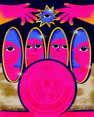 Image distortion ❔ animation branding colors design editorial illustration ilustração pink