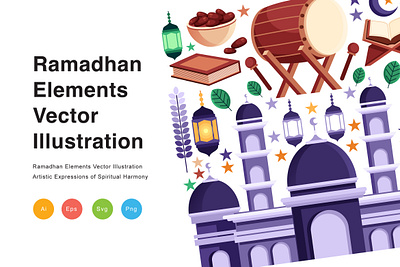 Ramadhan Elements Vector Illustration resources