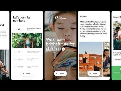 NTUC First Campus Responsive Design campus clean design education kids learning minimal minimalist mobile responsive school ui ux