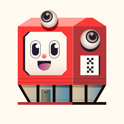 Red Haus architecture branding character creature design digital editorial ethereum eye haus home house icon illustration indonesia mascot nft red vector