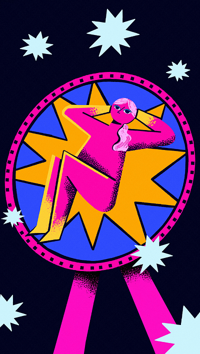 emotional balance animation character colors frame framebyframe illustration ilustração pink