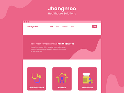 Jhangmoo - Healthcare Solution Website design graphic design health logo ui ux website website design