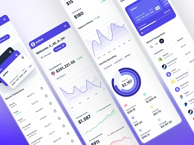 slothUI - World's Laziest Design System - Finance App Mobile UI analytics app banking app budgeting app chart ui clean ui design system finance app finance mobile app finance ui fintech app fintech ui gradient ios app minimal ui mobile app modern ui purple simple ui slothui ui kit