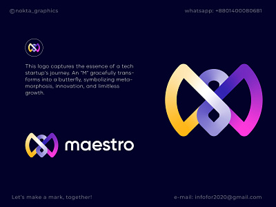 M Letter logo, Butterfly logo design 3d ai app brand identity butterfly icon letter m butterfly logo logo logo design logo mark logos m m letter logo meta modern modern logos startup tech tech startup technology logo