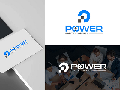 Power digital agency logo. P letter with power logo. charging creative digital agency energy graphic design illustration logo d logo design marketing p letter logo power solar