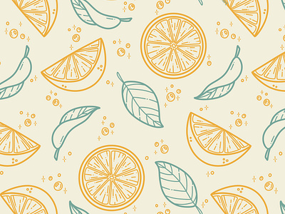 Refreshing Pattern art digital art digital artist illustration lemonade pattern pattern design procreate refreshing