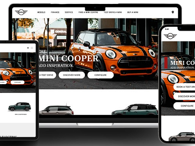 Experience the Iconic Mini Cooper "A One-Page Adventure" branding figma minicooper ui