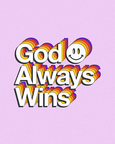 God Always Wins | Christian Poster christian