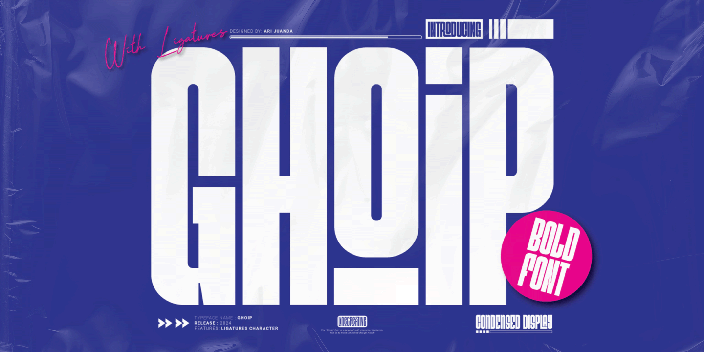 Ghoip A Typeface bold condensed bold condensed font bold font branding branding font clean condensed condensed condensed font display display condensed font headline ligatures poster font sanserif font title font typeface
