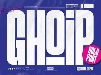 Ghoip A Typeface bold condensed bold condensed font bold font branding branding font clean condensed condensed condensed font display display condensed font headline ligatures poster font sanserif font title font typeface