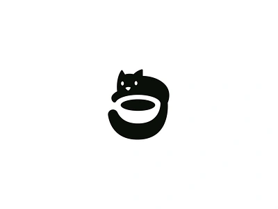 Food for cats animal bowl brand branding cat design elegant food graphic design illustration logo logo design logo designer logodesigner logotype modern negative space negativespace pet