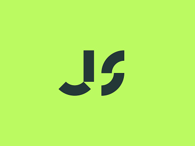 JS brand identity branding design green logo minimal monogram