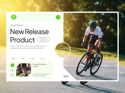 Bicycle Website bicycle biker cycling design ebike mountain bike ride typography ui user interface ux web design website