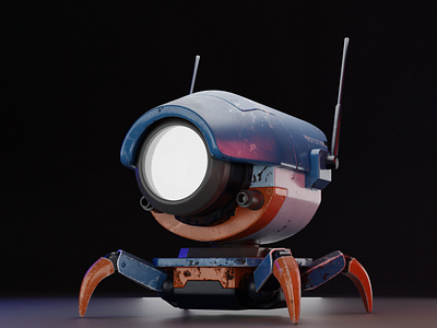 Sci-fi Robot 3d 3d modeling 3d robot adobe substance painter animation blender camera animation game game design lighting render sci fi texture