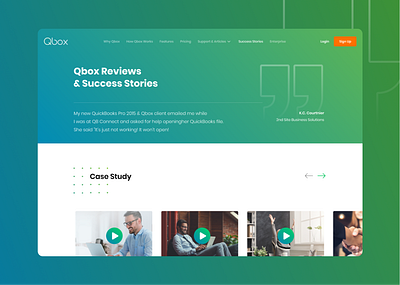 Qbox branding juhomi landingpage ui ux website