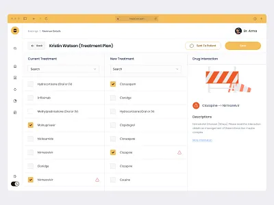 Medical Treatment Dashboard app b2b clinic dashboard dashboard drugs drugs interaction health health monitoring medical medical care medical dashboard medical health medical record medicine patient saas treatment ui ux website