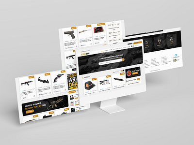 Gun website creative design design ui ux
