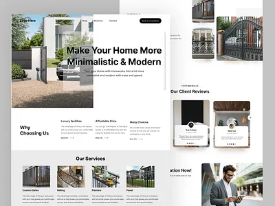 Iron Work Landing Page figmadesign figmaui figmauidesign ironwork landingpage uidesign uiux uxdesign webdesign website webuidesign