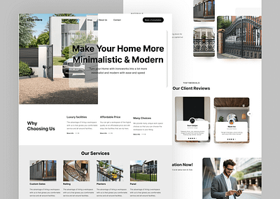 Iron Work Landing Page figmadesign figmaui figmauidesign ironwork landingpage uidesign uiux uxdesign webdesign website webuidesign