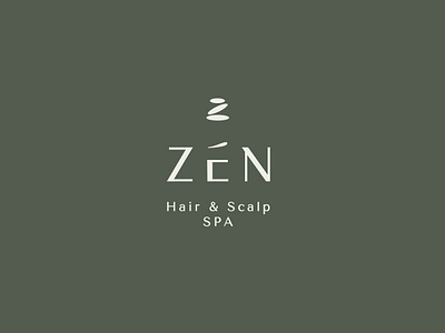 ZEN SPA logo background branding design graphic design illustration logo typography