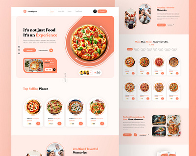 Pizza Bytes - Pizza website Design, UIUX, Landing page branding design ecommerce graphic design illustration landing page logo pizza pizza landing page ui uiux web website