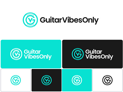 GVO + Guitar logo mark brand branding guitar guitar logo guitar parts guitar shop guitar store gvo logo gvo monogram letter g letter logo letter o letter v minimal logo modern logo online online shop online store shop simple logo