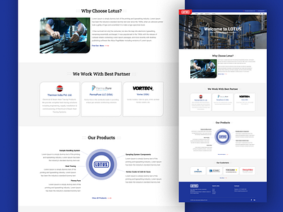 Manufacturing Company Website branding