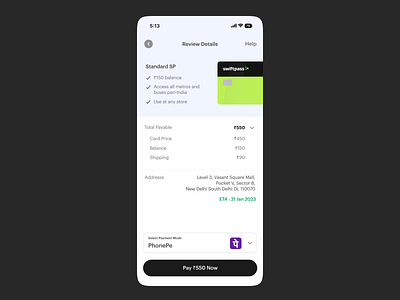 Clean Online Checkout and Order Review Screen for Payment agency branding cards checkout design ecommerce finance illustration ios product design ui viual