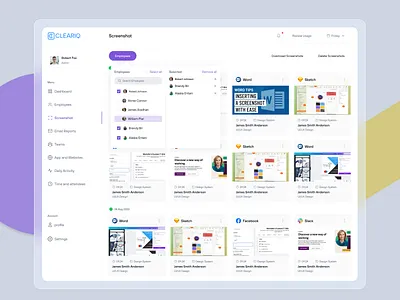 HRM Screenshot Dashboard UI/UX Design chart dashboard employes figma hrm management saas screenshots ui ux