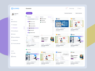 HRM Screenshot Dashboard UI/UX Design chart dashboard employes figma hrm management saas screenshots ui ux