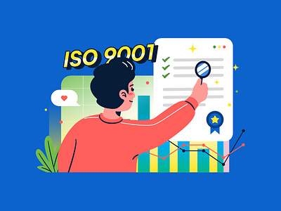 ISO 9001 2d artwork character design flatdesign graphic design illustration illustrator iso 9001 kpi vector