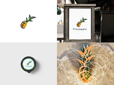 Pineapple Logo Line branding corporate branding design graphic design illustration logo logodesign pineapple ui ux vector